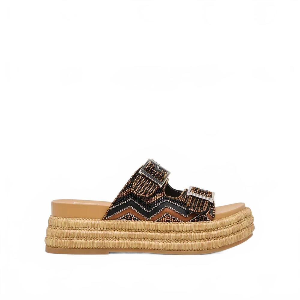 NEW DOLCE VITA women's wixie sandal in black multi